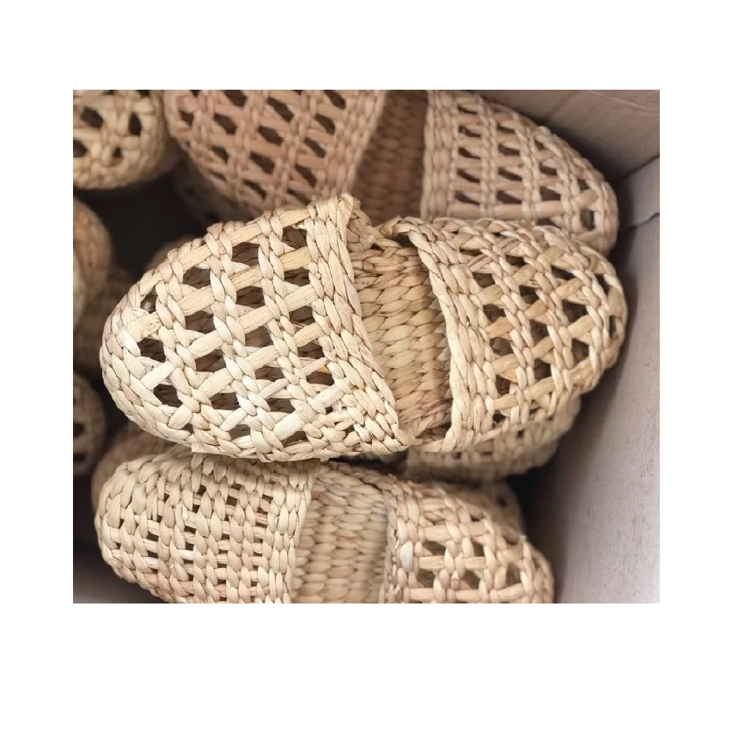 Ручная работа водный гиацинт растительные волоконные тапочки оптовая цена модная обувь подарок // Ms Kathy + 84813366387