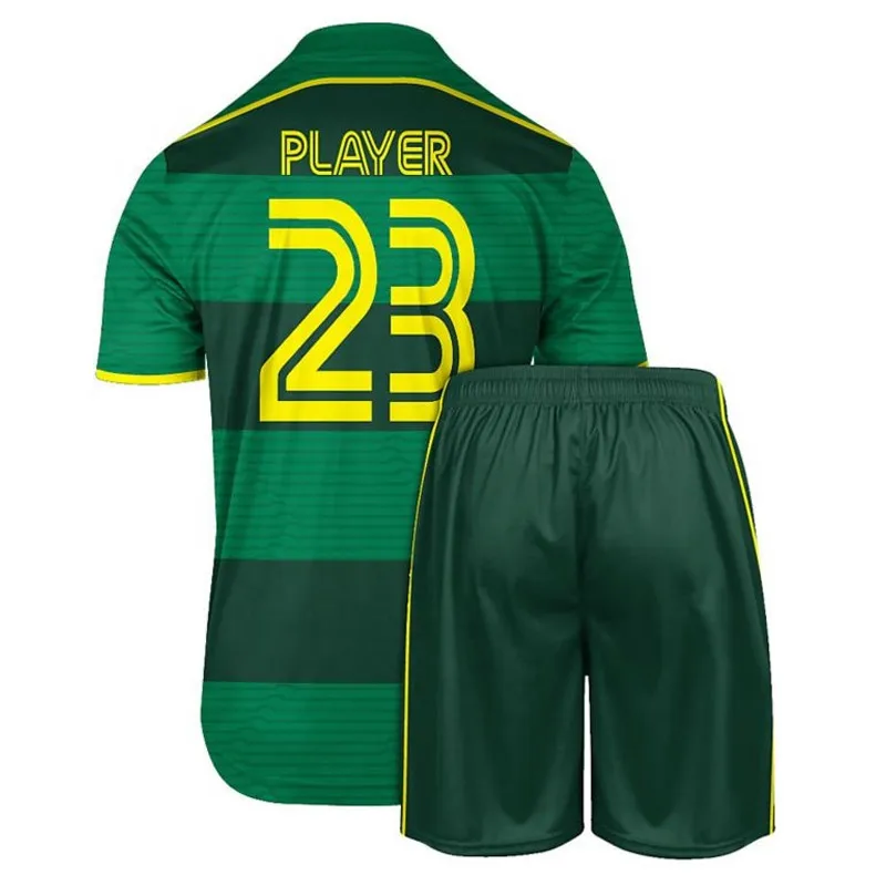 Wholesale Thailand Original Football Uniform Manufacturer Soccer Jersey Green color