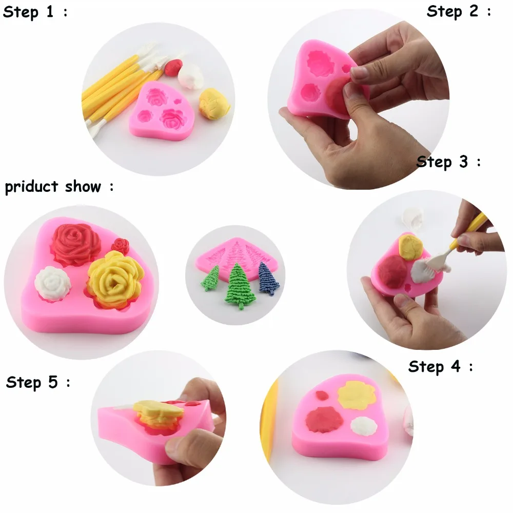 Grapes Silicone Mold 3D Craft Soap Moulds Fondant Cake Decorating Moulds Chocolate Candy Gumpaste Clay Molds
