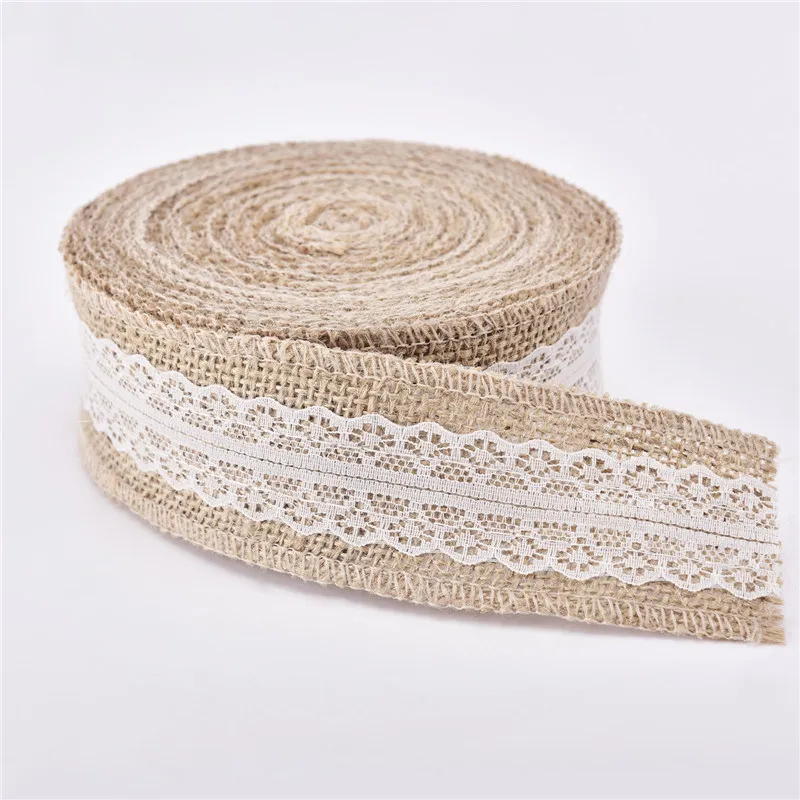 
Natural Jute Burlap Ribbon Rustic Vintage Wedding Decor Hessian Lace Jute Rolls & Ribbons From Bangladesh 