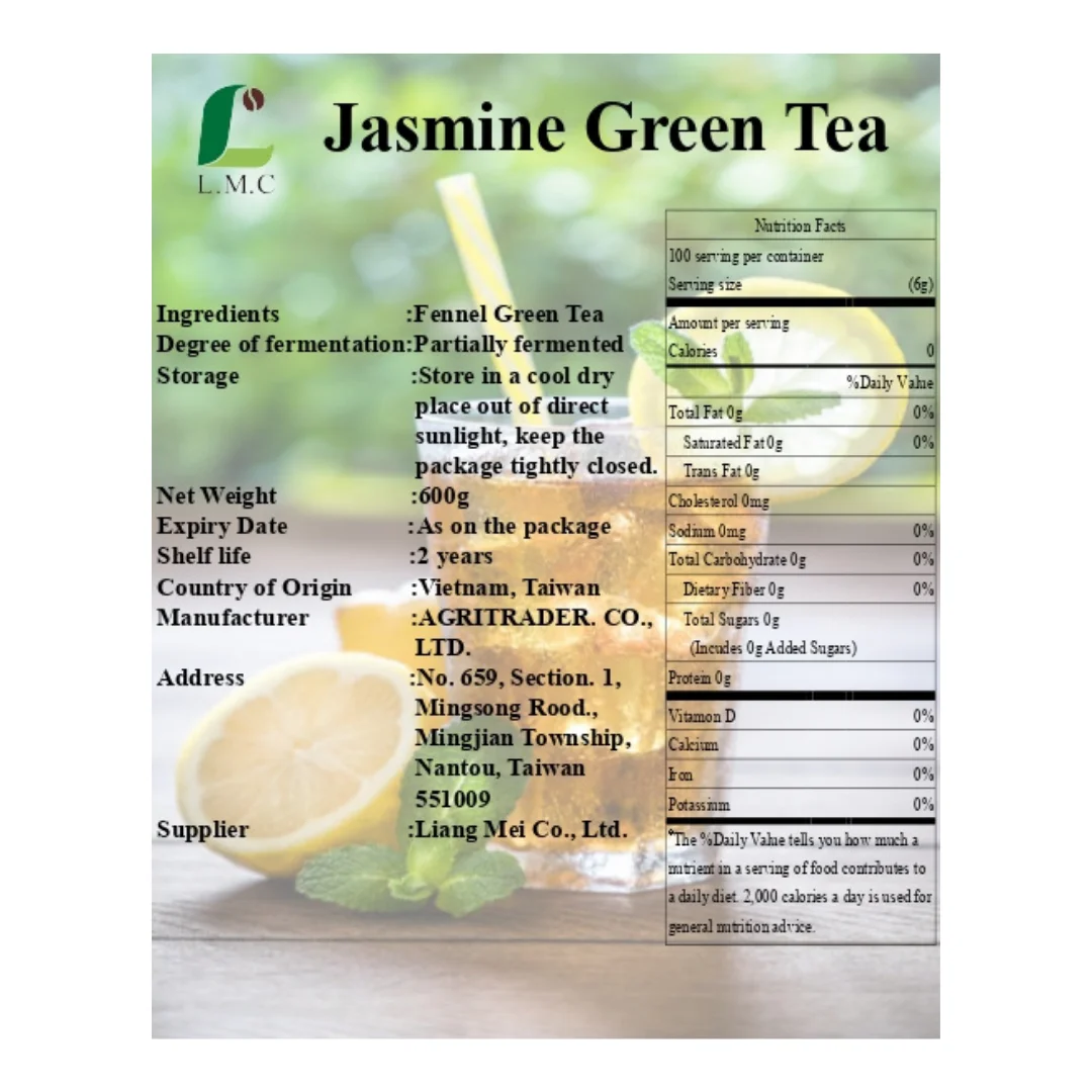 LMC Taiwan Tea Supplier Jasmine Green Tea Loose Leaf Tea