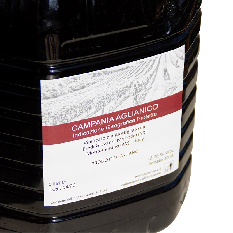 
Top Quality Italian Red Wine FIANO CAMPANIA 5 lt 13% v/v 2018 year 
