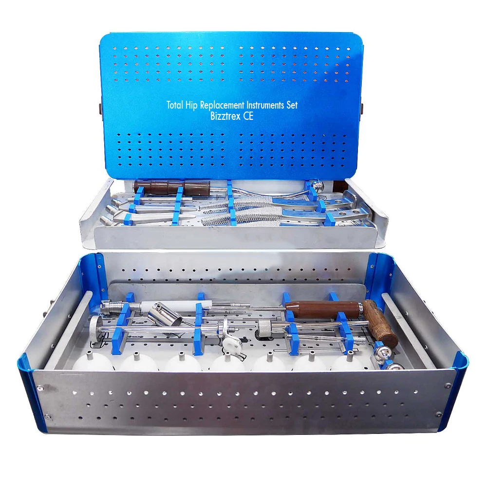 Orthopedic Instruments Set for Hip Heal Total Arthroplasty Premium Quality Orthopedic Instruments Set With Aluminum Box