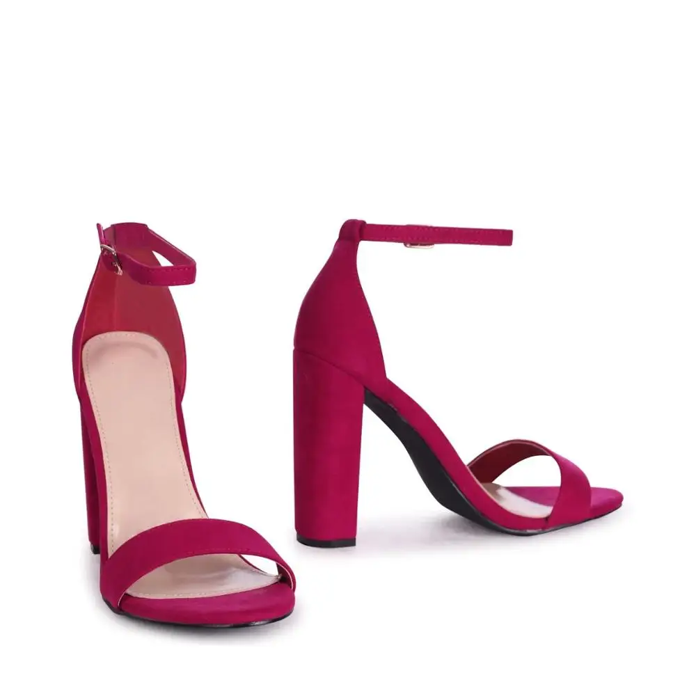 Good quality and cheap price women open toe block heels ankle strap sandals shoes ladies evening shoe