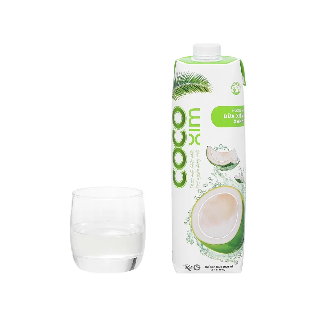 COCONUT WATER - 1000ml & 330ml - OEM Healthy Drinks Low - Fat Soft Drinks made in Viet Nam Healthy Drinks