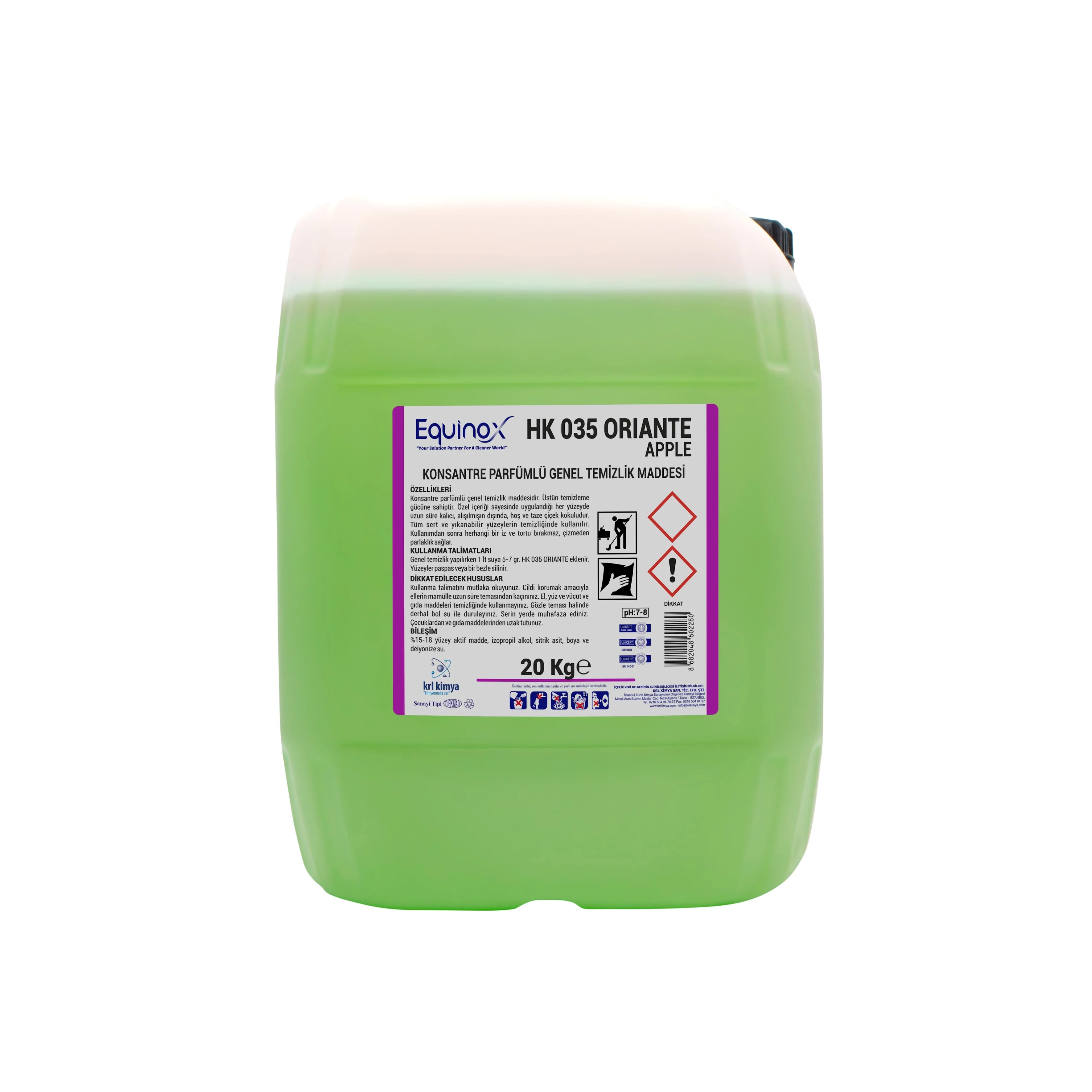 Oriante Green Apple Aromatic Concentrated Perfumed General Cleaning Agent 20KG