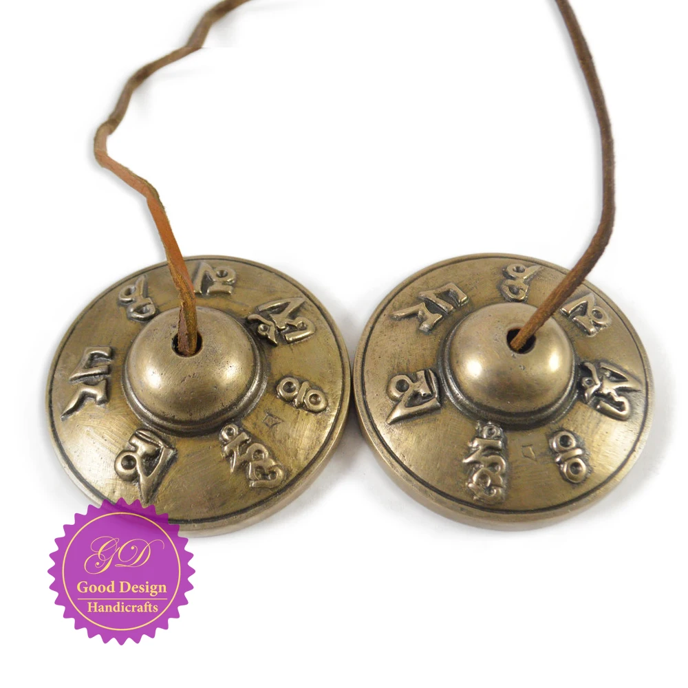  Тарелки Tingsha с колокольчиком-музыкальные инструменты Manjeera-традиционный перкуссионный инструмент индийский народный пресвязующий Тибетский колокольчик