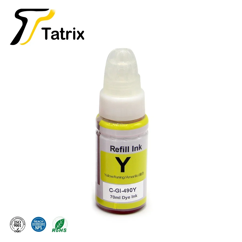  Tatrix GI490 GI 490 Премиум Универсальный цветный водная бутылка пополнения объем чернил для струйной печати GI-490 Canon PIXMA G1400