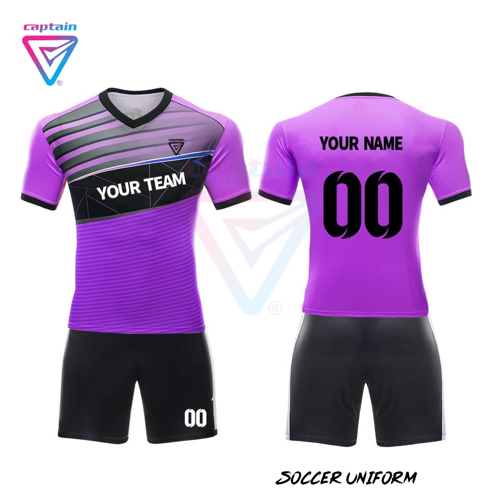  Оптовая продажа униформа футбольной команды спортивный комплект с коротким рукавом