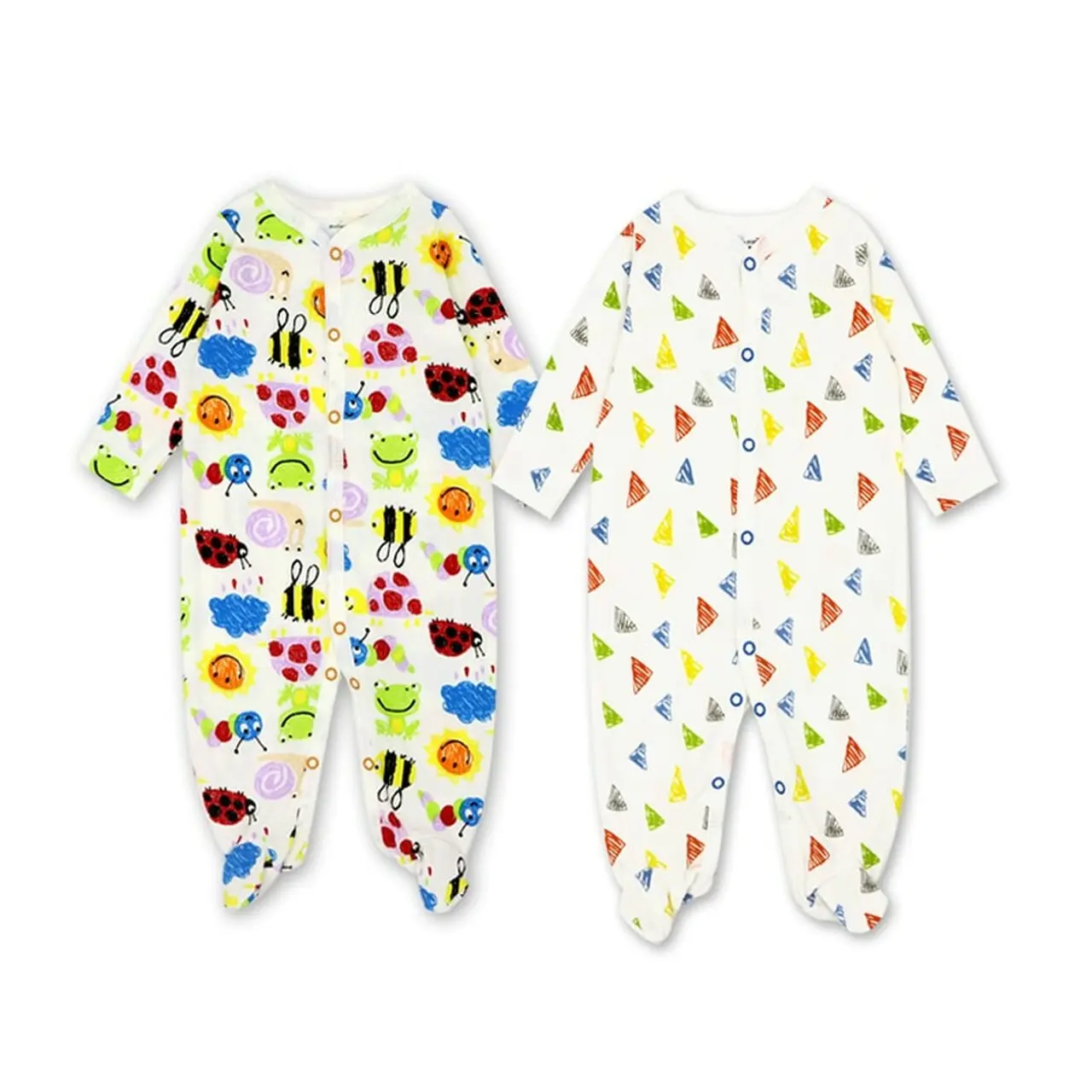 100% Cotton Made Baby Rompers Available with Short Sleeves