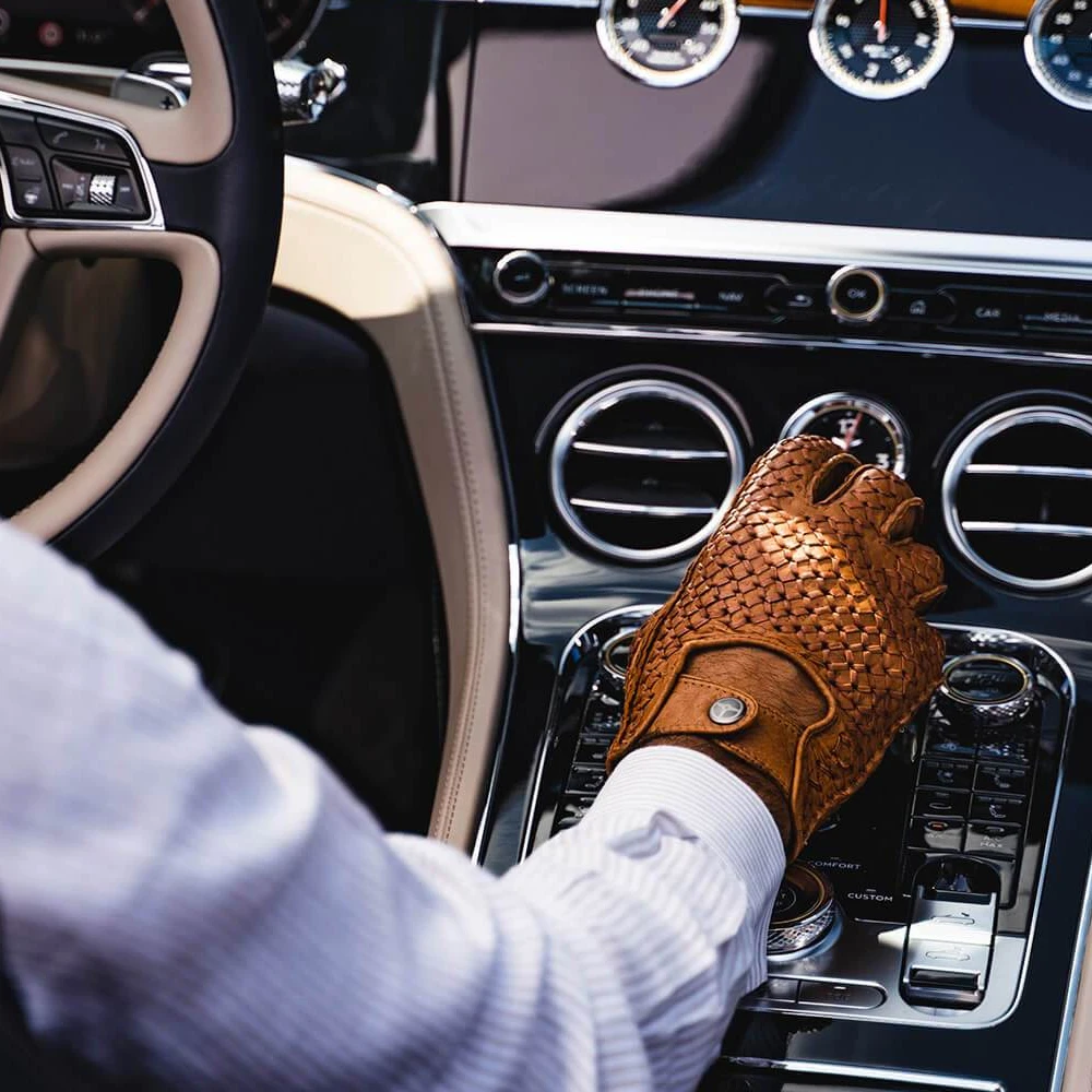 Элегантные ультрамягкие кожаные перчатки для вождения на полпальца