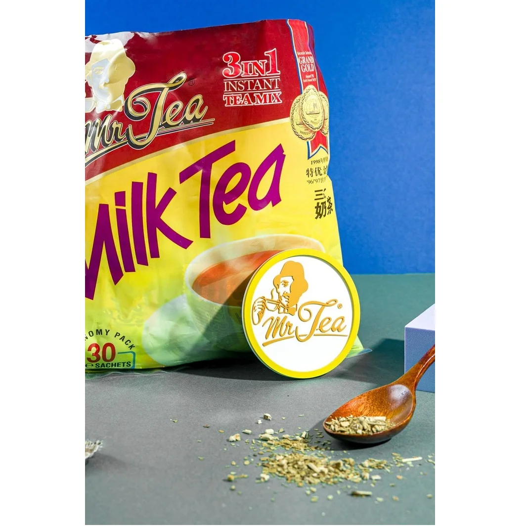 Singapore Beverage Energize Powder Blended Bag Sachet Bulk Original MR TEA Instant Milk Tea Powder Mix 3 in 1 20g x 30s x 30p
