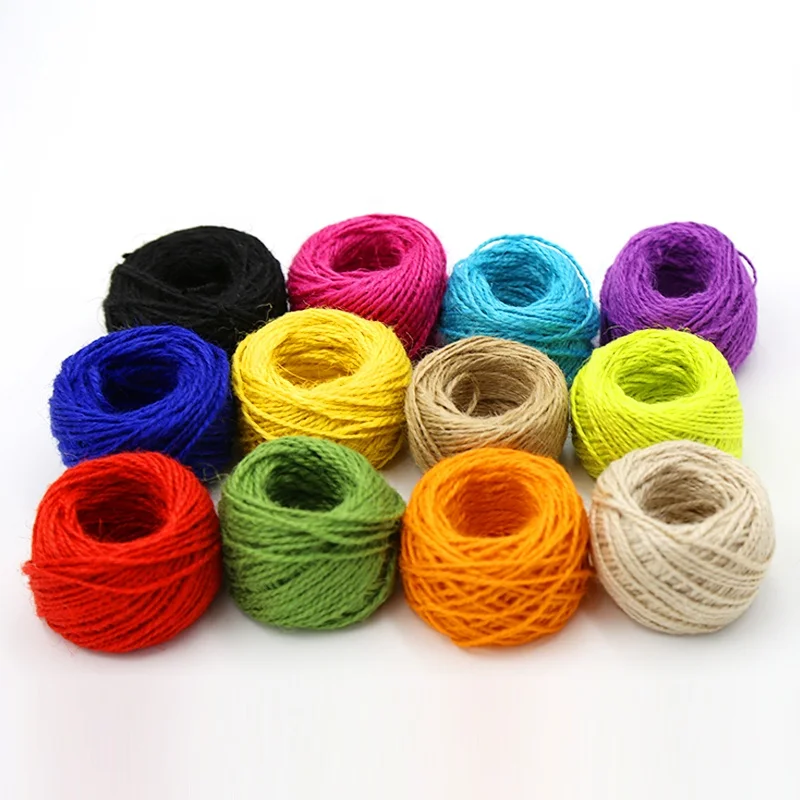 
Colorful jute twine yellow Color Jute Yarn for sale 