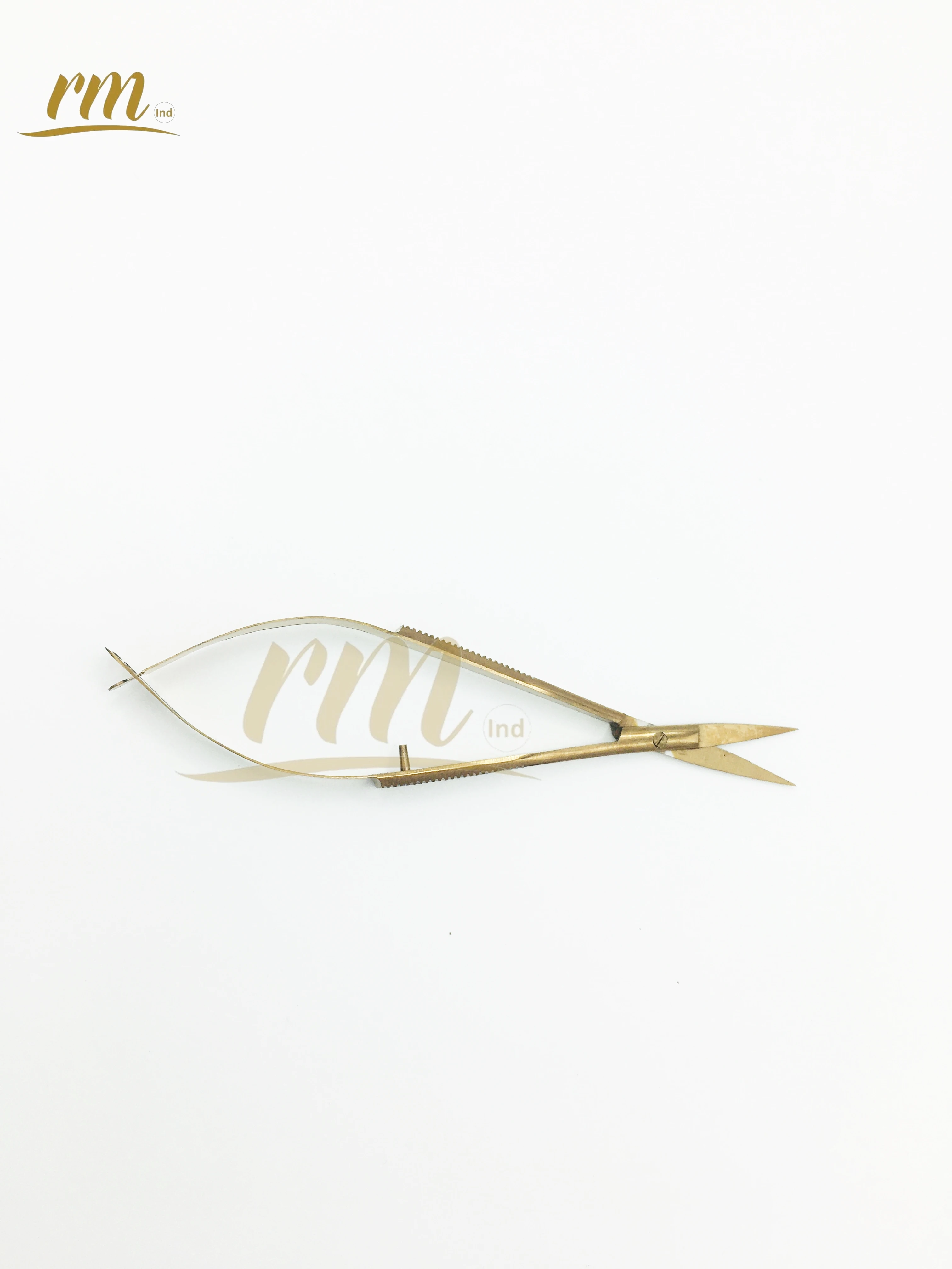 Профессиональные микро-ножницы для бровей глаз 4 5 дюйма прямые Castroviejo вышивка пружинное действие очень острый