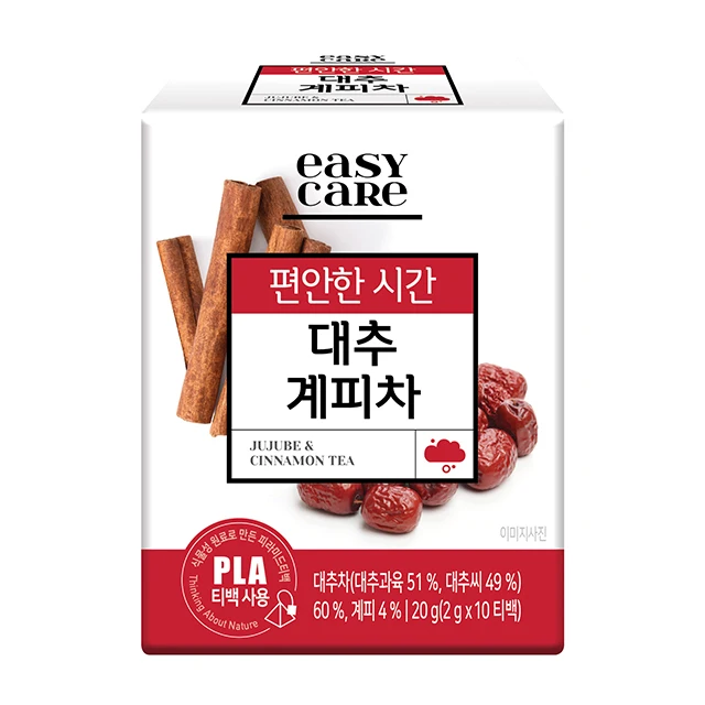 Корейский традиционный чай Recenlty, горячий текущий домашний напиток, чайные пакеты Jujube и Коричный чайный пакетик, Сделано в Корее