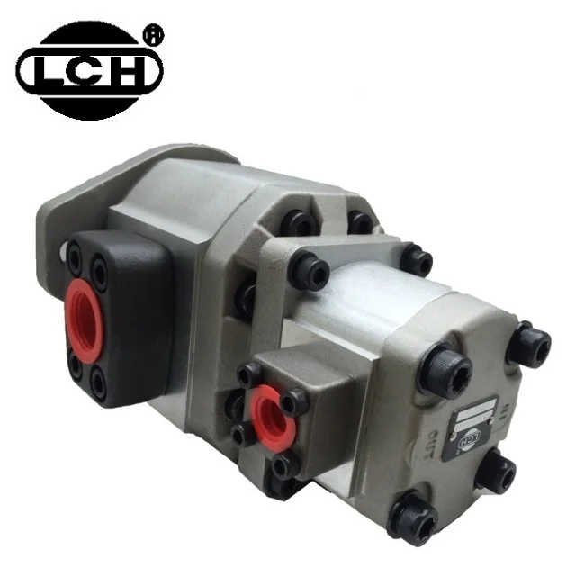 LCH high quality gear pump hgp hydraulic double tandem aluminium gear pump