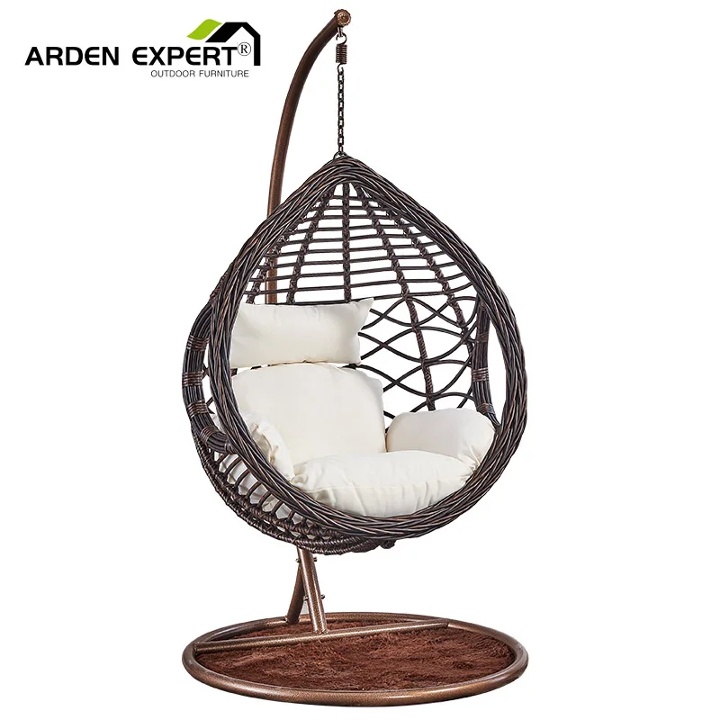Arden Expert Garden PE Rattan Wicker Egg Chair Swings Hanging Chairs
