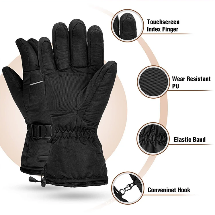 
USB Hand Warm three-speed Adjustable Temperature Heated Gloves Cycling Motorcycle Ski Gloves 