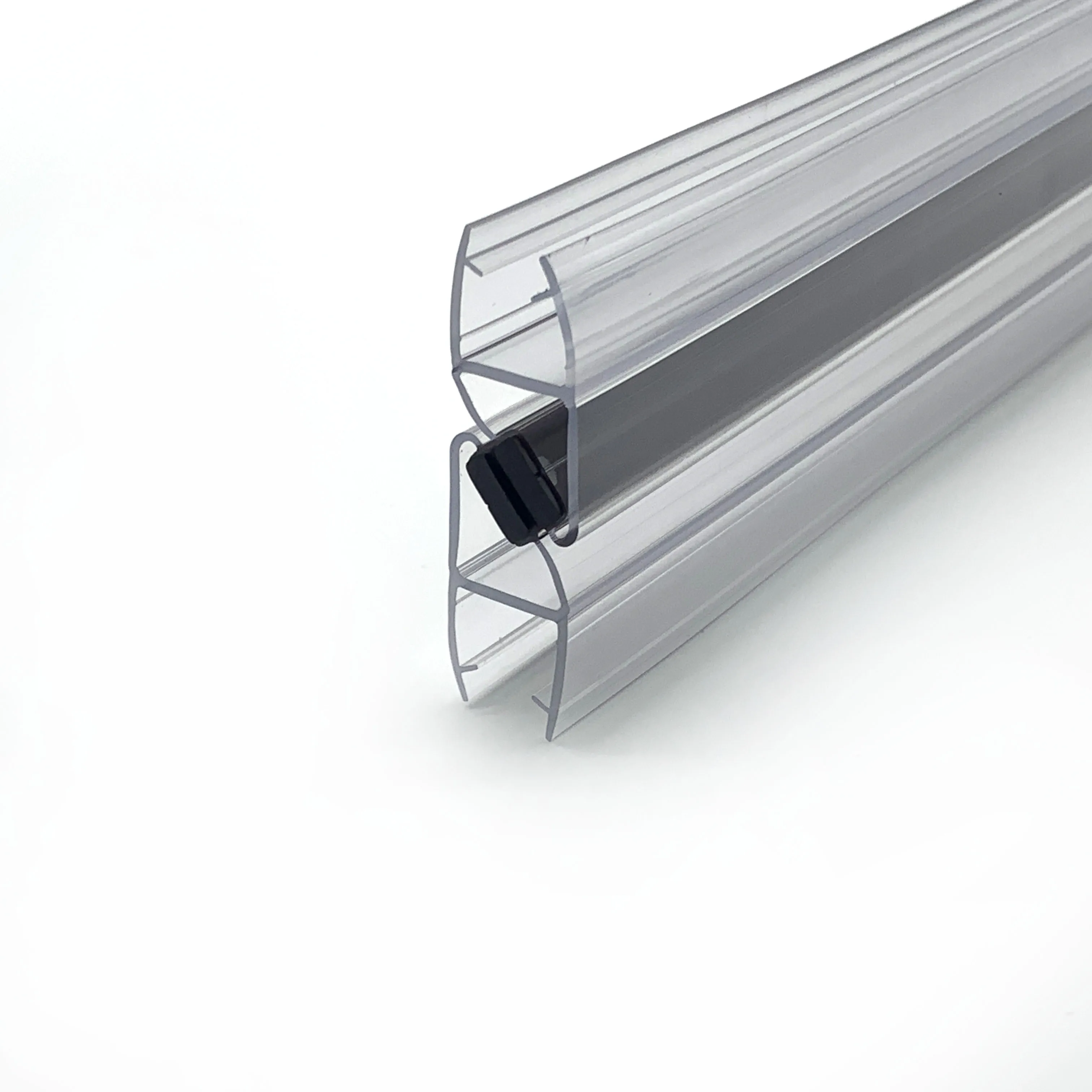 90/180 Degree Magnetic Self-priming Sealing Gasket Suitable for Swing Open Type Shower Room Transparent PVC Strip
