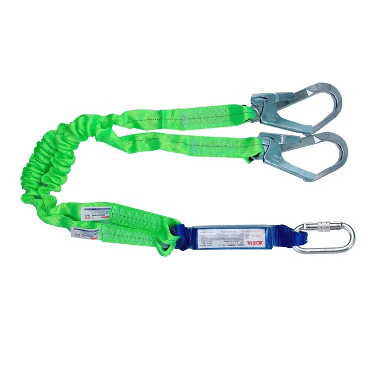 CE Certified Fall Protection Safety Harness Rope Tool Lanyard With Hooks