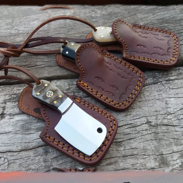 Custom Handmade 420J2 Tool Steel Sheep Horn Handle Small Utility Hunting Knife Outdoors Skinner EDC Knives