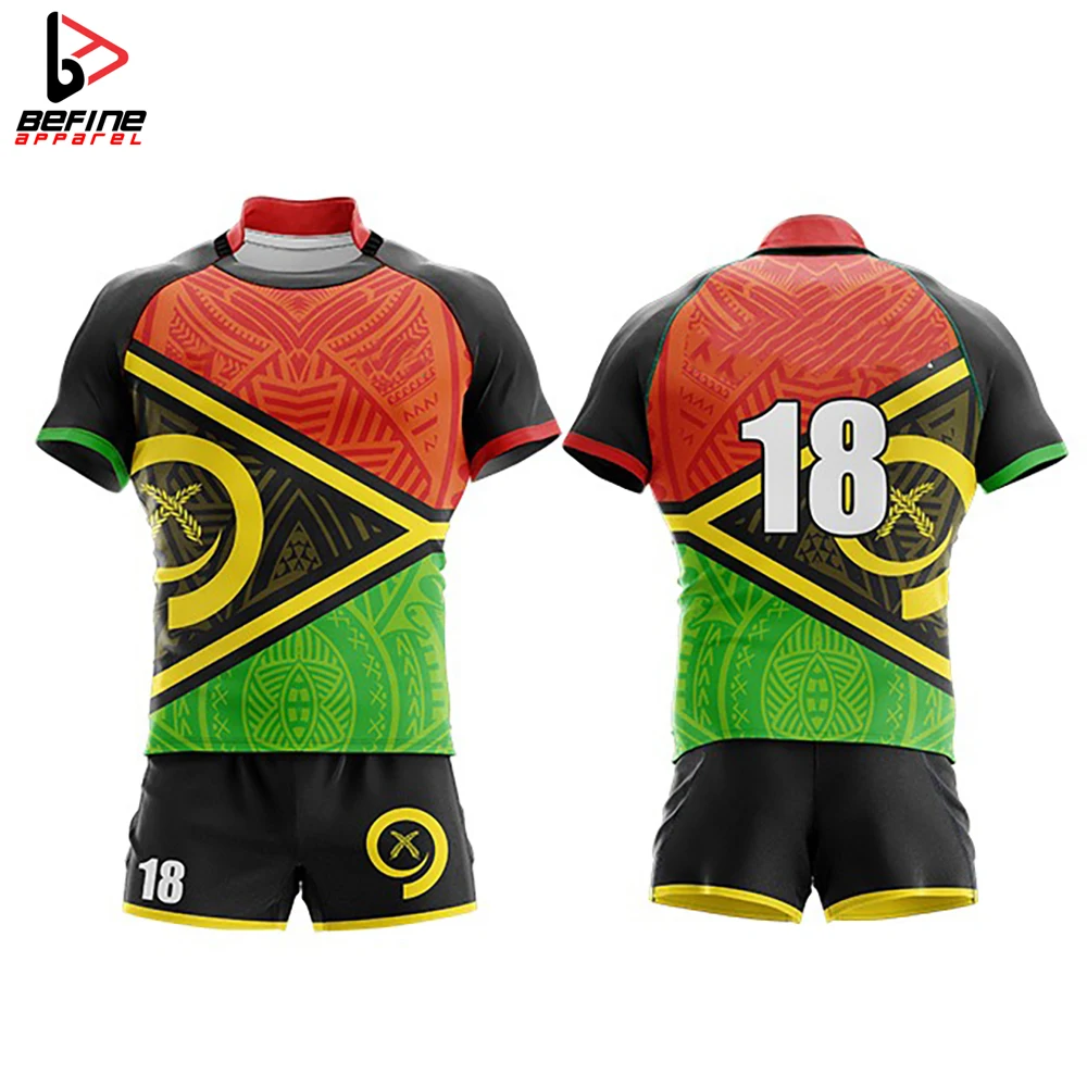 2024 Wholesale High Quality Rugby Uniform Customized Design Sports Wear Rugby Wear Sublimated Unisex Rugby Uniform