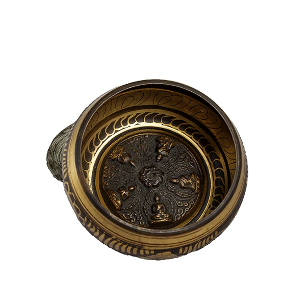 Tibetan Handmade Carving singing  Bowl | A Singing Bowl For Religious And Healing Purpose Himalayan OM Bowl