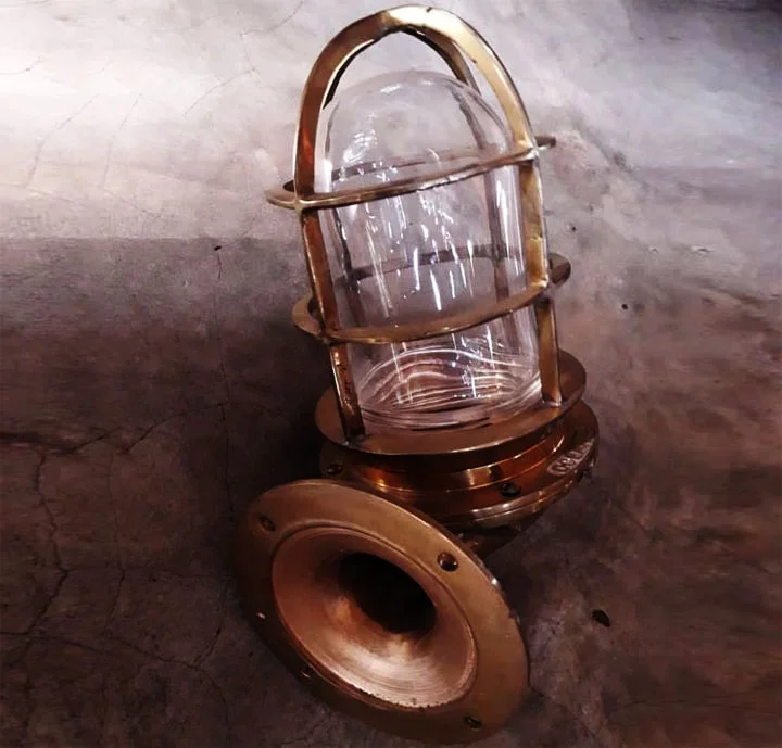 Marine Antique Brass Naval Patt Passage way Wall Light Bangladesh Ship Yard