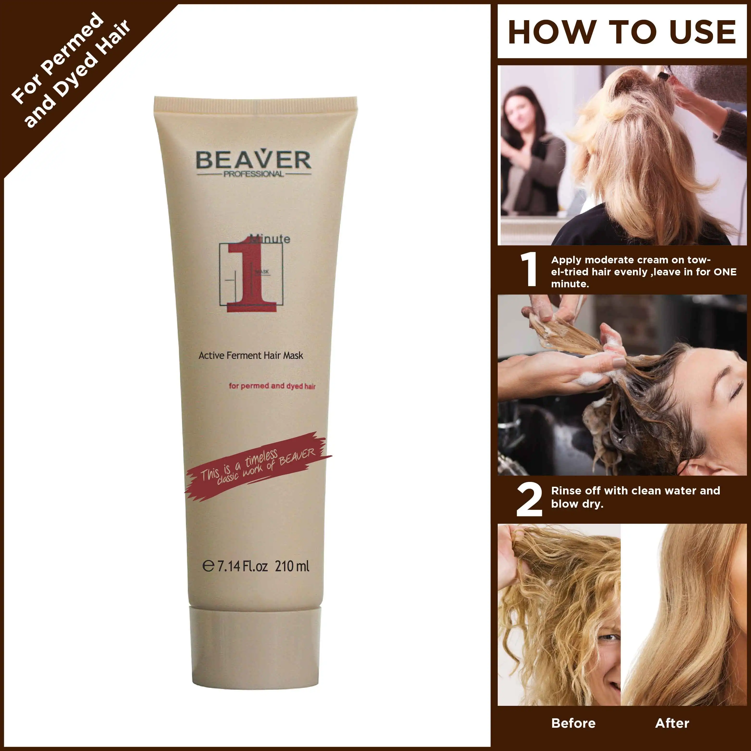 Beaver ONE MINUTE ACTIVE маска для волос