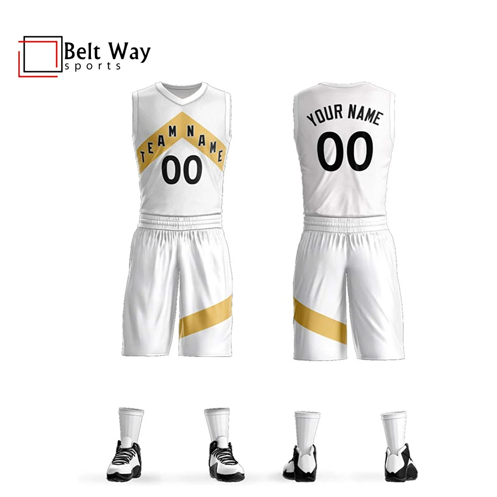 Wholesale Custom Men's Basketball Jerseys Sublimation Printed Reversible Athletic Team Uniform Sets OEM Service Model BW-159