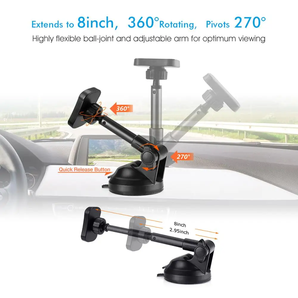 2023 Custom logo Dashboard Windshield Car Mount Stand 360 degree rotation mobile phone car holder for smartphones