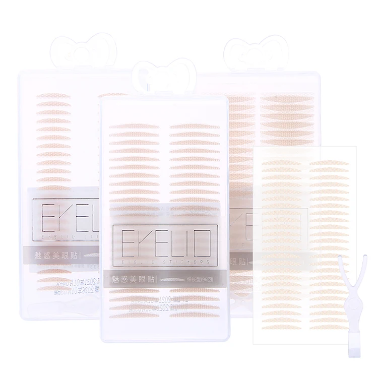 Yousha natural 96 pcs/set eyelid tapes double eyelid stickers lace texture double eye tape with fork A1030