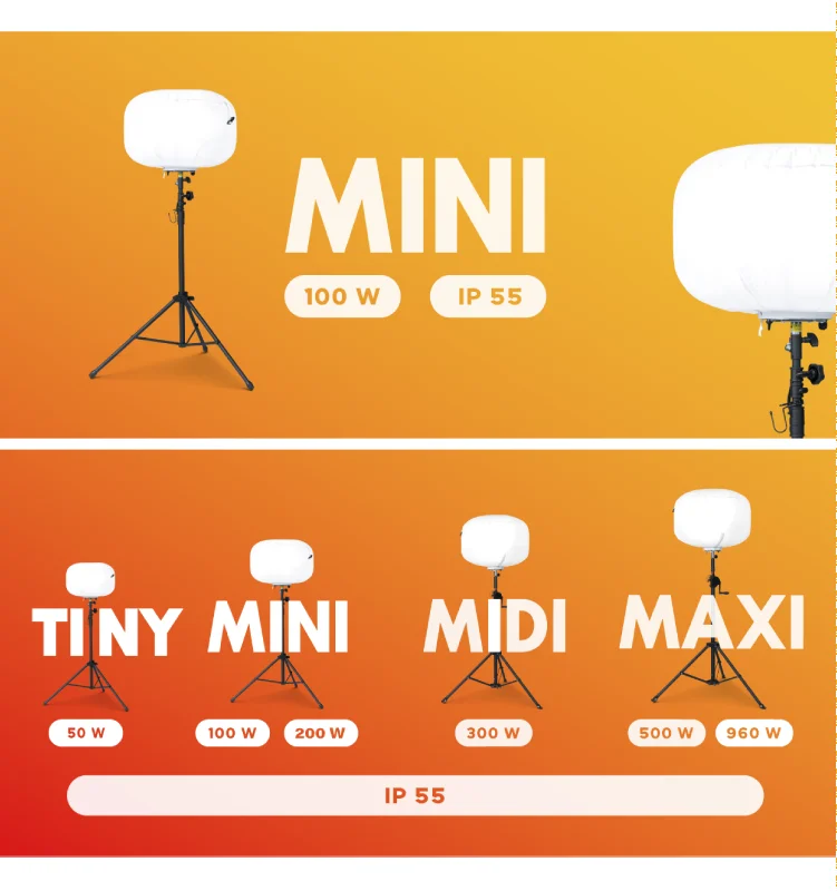 Yuang Light waterproof portable mini 100 W LED balloon light