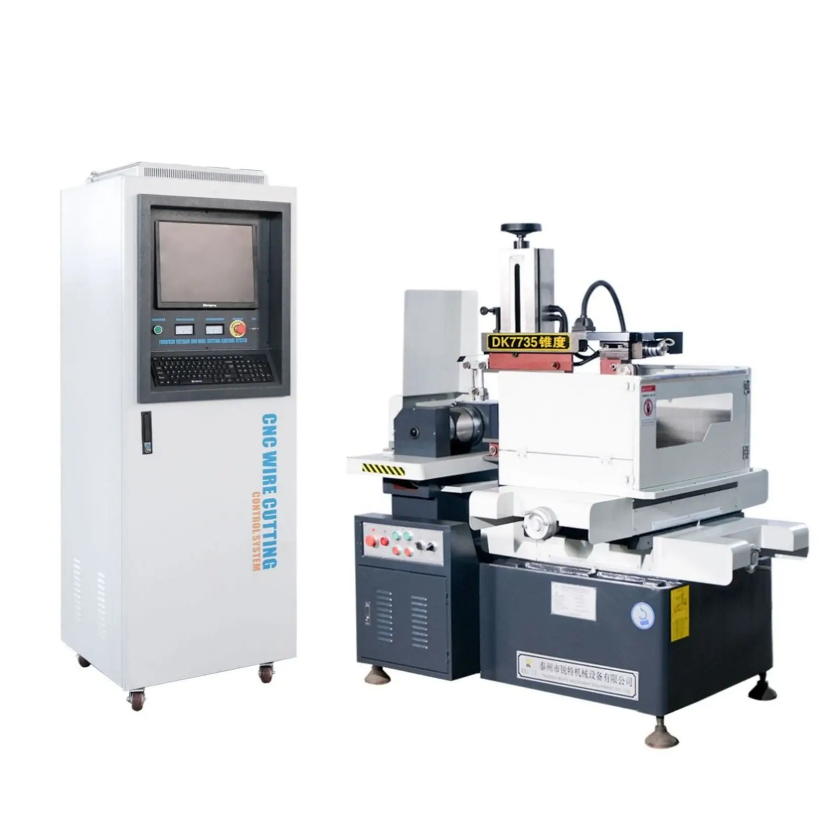 DK77 series 0.01mm high precision linear Rail cnc edm wire cutting machines DK7735 with DRO digital readouts
