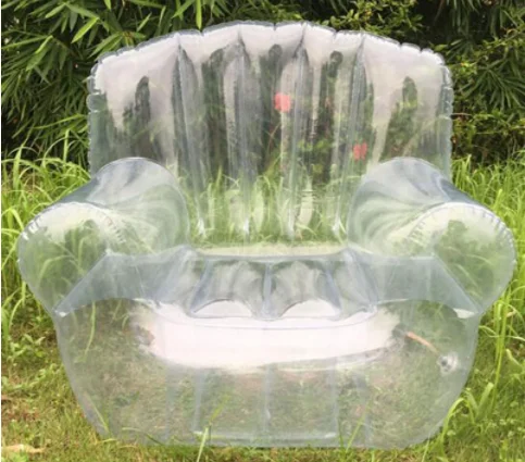 TRIHO S81892 High Quality Factory Customize Pvc Inflatable Transparent Lazy Sofa For Relax Living Room Furniture Outdoor Camping