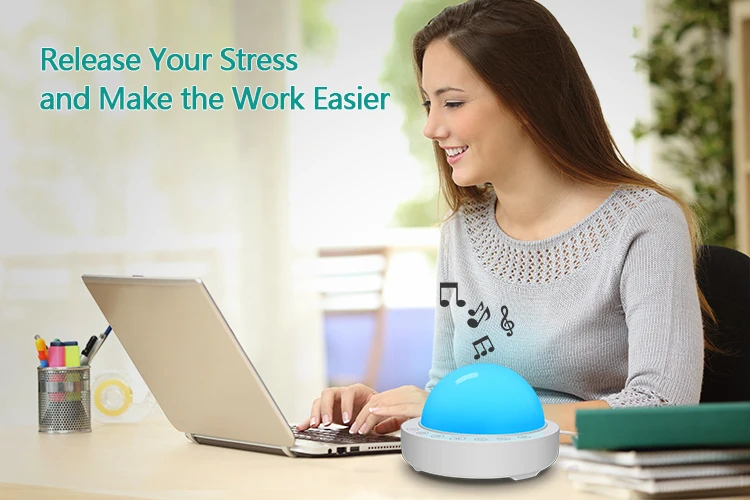 Baby Sleep aid Soother colorful night light White Noise sound Machine lamp for both adult and baby sleep machine