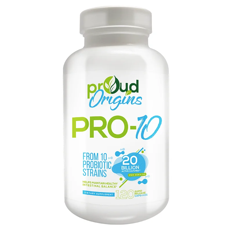 
PROBIOTIC 10 Proud Origins 20 Billion Active Cultures 120 Count Better Digestion Lactobacillus Casei Digestive Health USA Brand 