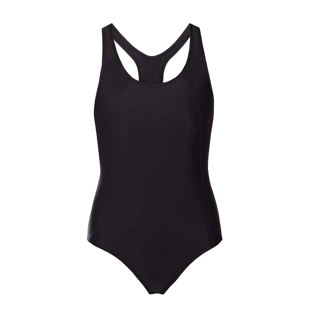 Costume Swimwear Racer Back ONE Piece Stretch Comfort FIT Swimmers Swimsuits Short Sleeve Swimwear