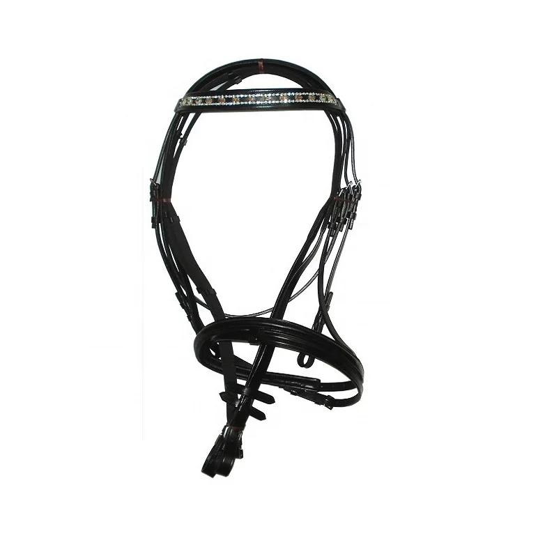 Crystal Decorative Leather Single Bridle For Sale