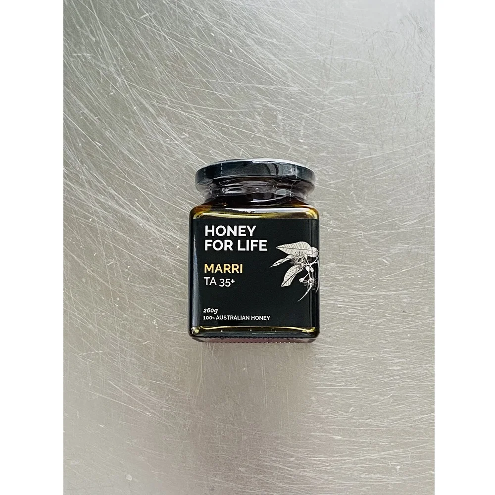 
260g Natural Premium Caramel Raw Mono-Floral Honey Bee TA35+ Marri Honey In Mason Jar Packaging 