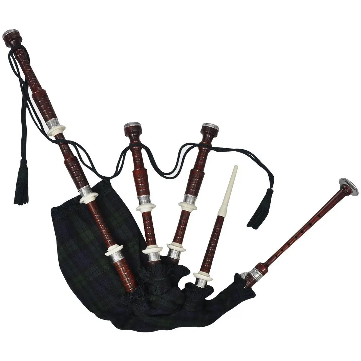 BLACK Bagpipe Scottish Great Highland Rosewood Bagpipe