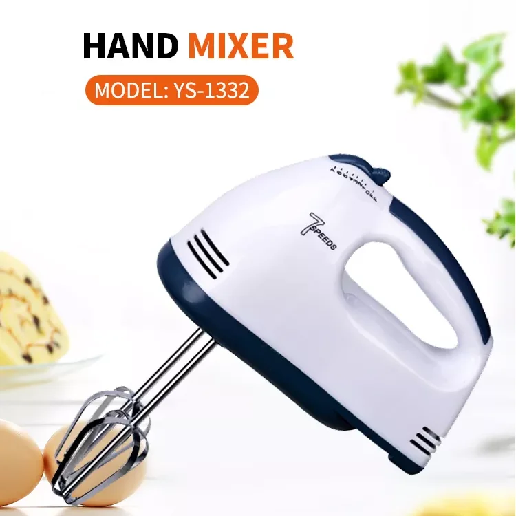 Yonsa Household Electric Handheld 7 Speeds Cake Beater Ejector Button Egg Whisk Blender Home Kitchen Food Mixer Beater