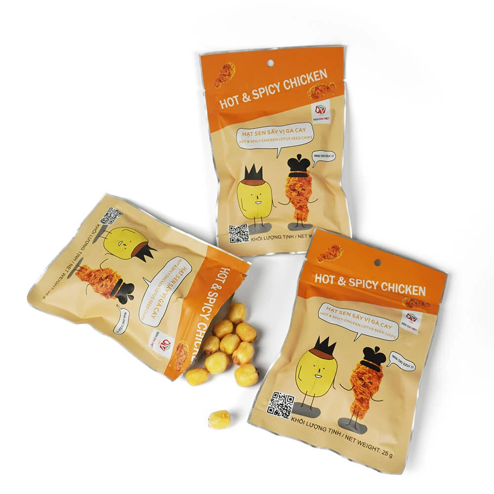 Vietnam Supplier Fried Flavor Chips Vegetables Taste Organic Crispy Healthy Snacks Hot & Spicy Chicken Lotus Seeds