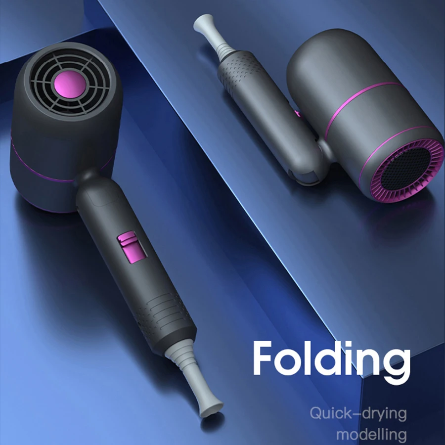 1600 Вт Профессиональный Быстросохнущий Низкошумный складной ионный горячий и холодный фен для волос