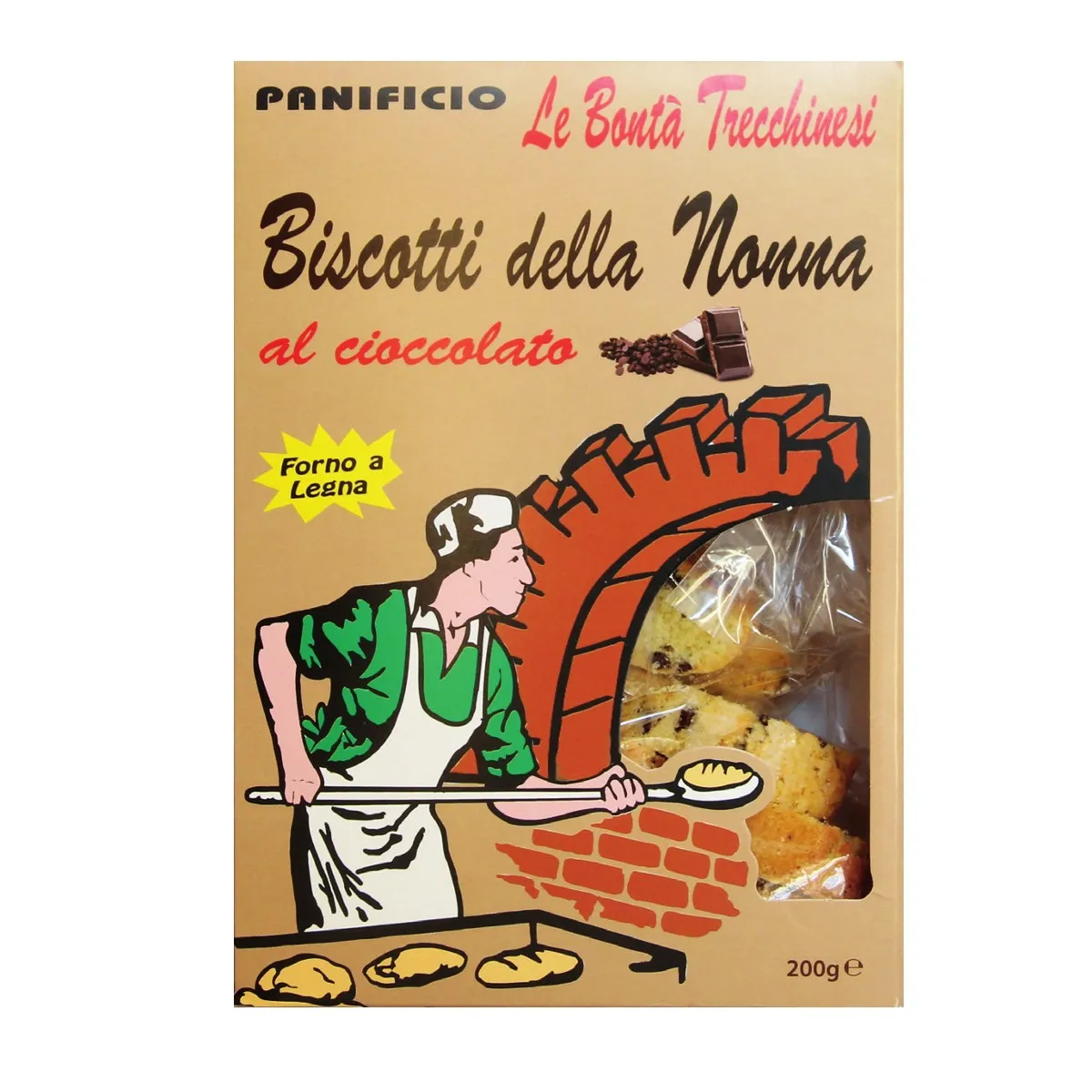Традиционное итальянское печенье «бабушка», шоколадное печенье ручной работы, идеально подходит для завтрака или закусок
