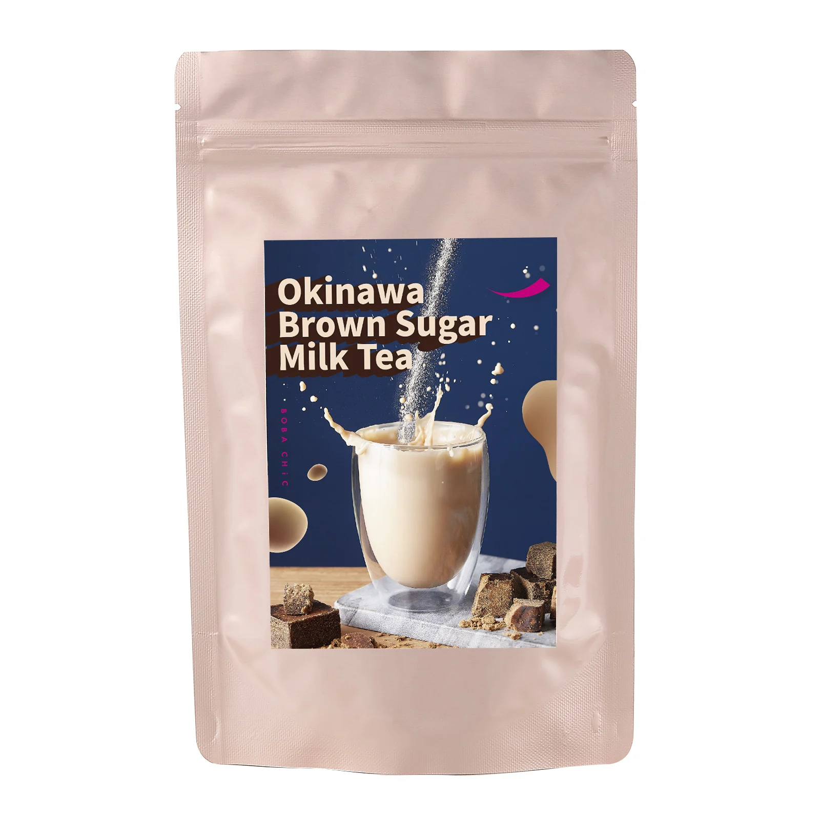 BOBA CHiC Mellow Okinawa Brown Sugar Instant Milk Tea 100% made in Taiwan for Bubble Boba tea