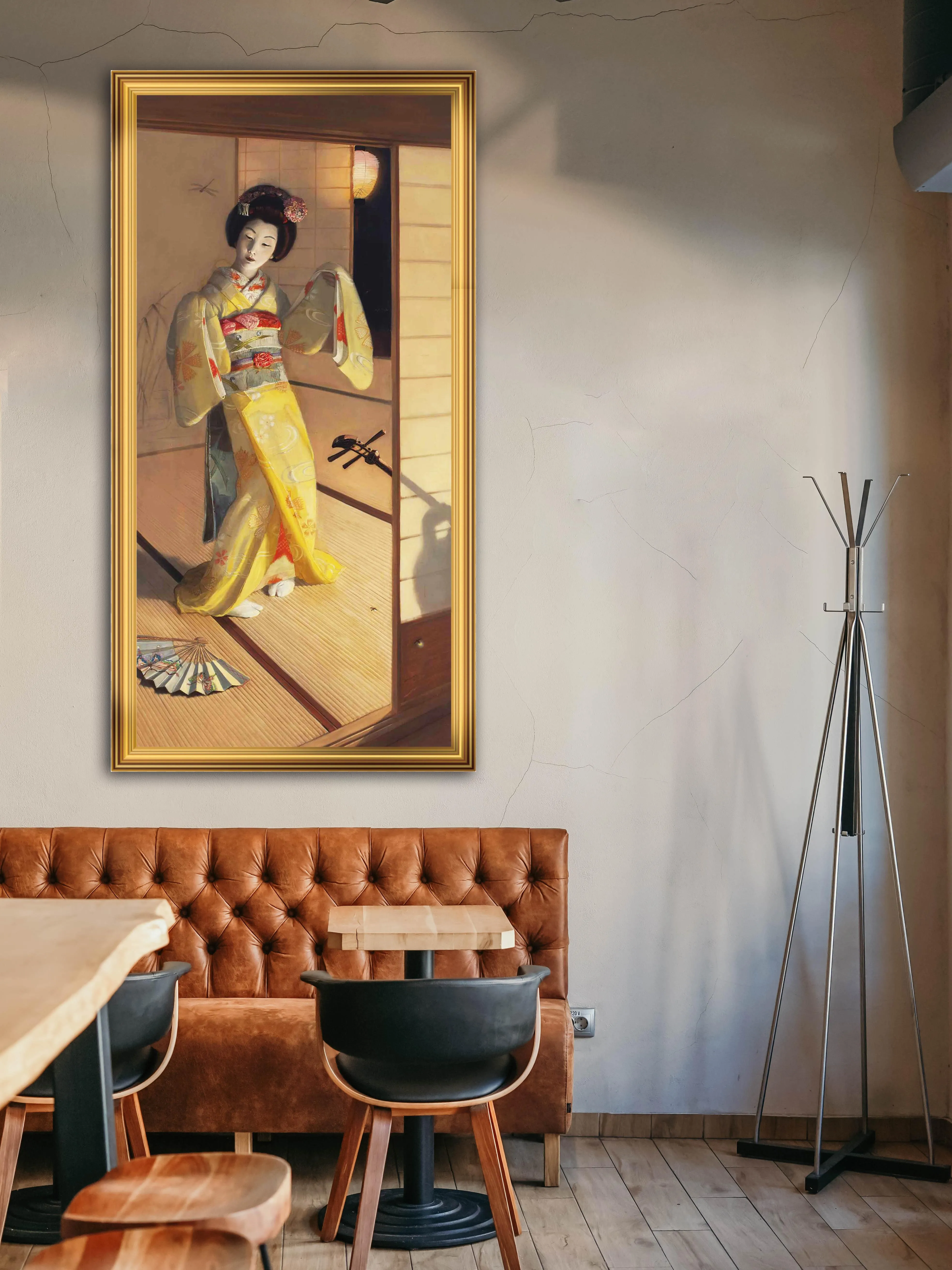  Знаменитая репродукция шедевров тканевая картина Bouguereau Красивые японские женщины на кимоно маслом для дома