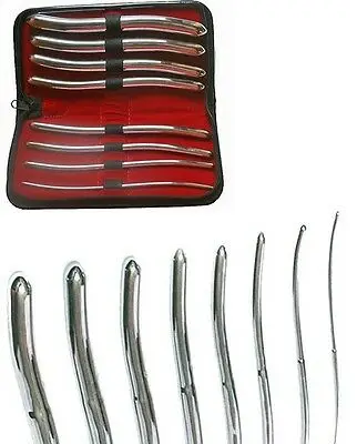  Вагинальный расширитель Hegar для матки из нержавеющей стали Медицинский односторонний и двухсторонний