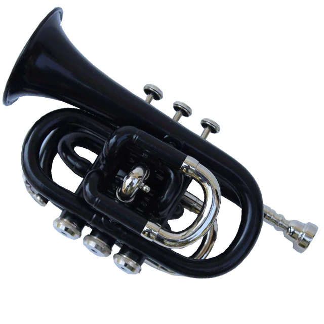 
Pocket Trumpet 3V Pro Black Nickel with Mouth Piece n Case Pro Model 