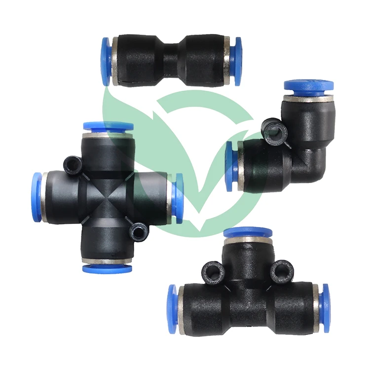 Low Pressure Water Spray Sanitizer Push-in Slip Lock Misting Nozzle Pipe Fitting Tee